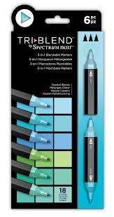 Spectrum Noir Triblends - Coastal Blends, 6 farver x 3 nuancer